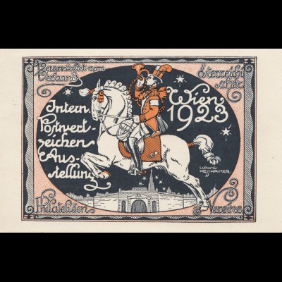 Österreich: 1923: Wien Postwertzeichenausstellung - Spezialstempel