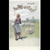 Österreich: 1935: Ansichtskarte Schafe/Ostern
