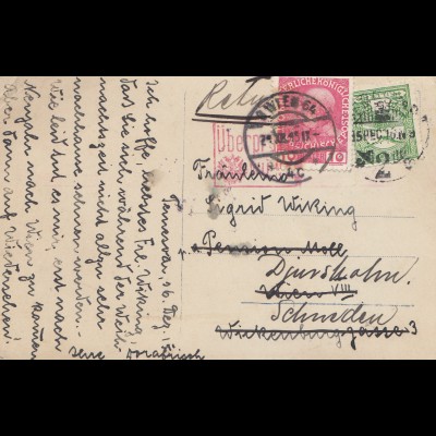 Österreich: 1915: Ansichtskarte Temesvar nach Schweden
