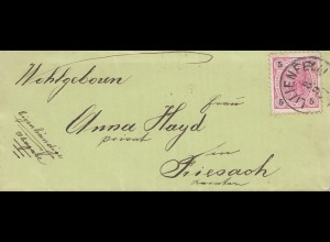 Österreich: 1897: Lilienfeld mach Friesach mit Briefinhalt - eigenhändig