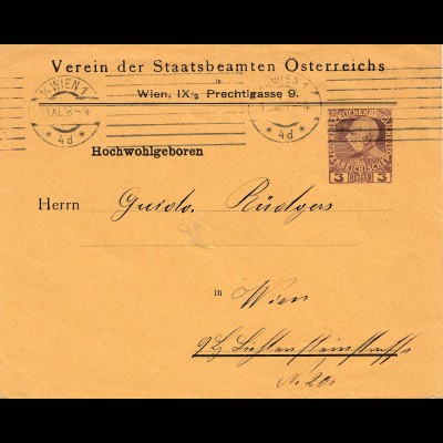 Österreich: 1908: Wien; Verein der Staatsbeamten