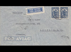 Portugal: 1938: Luftpost Porto, nach Leipzig