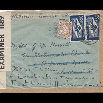 Portugal: 1942: Brief nach London