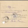Rumänien: 1913: Mandat Postal Brostenitz nach Curtea de Arges