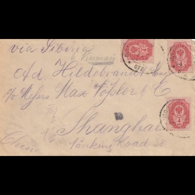 Russland: 1907: Brief nach Shanghai/China