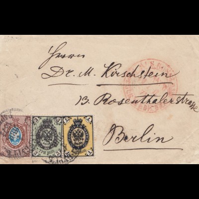 Russland: 1871: kleiner Brief nach Berlin