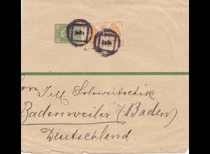 Russland: 1891:Streifband nach Badenweiler