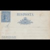 San Marino: 1880 Ganzsache P2 mit Antwortkarte nach Tübingen