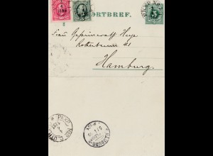 Schweden: 1895: Brief nach Hamburg