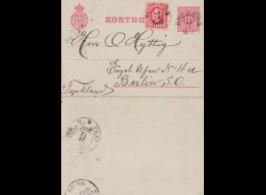 Schweden: 1892: Brief nach Berlin