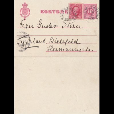 Schweden: 1899: Satitsjöbaden nach Bielefeld