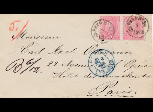 Schweden: 1886: Brief nach Paris - Etranger
