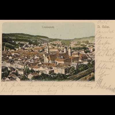 Schweiz: 1902: Ansichtskarte St. Gallen