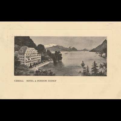 Schweiz: 1911: Ansichtskarte Gersau