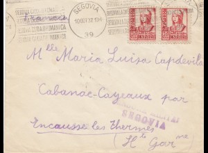 Spanien: 1937: Brief aus Segovia