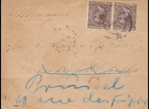 Spanien: 1895: Brief nach Brüssel