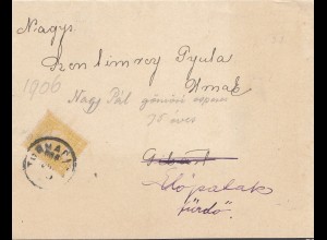 Ungarn: 1906: Trauer-Brief