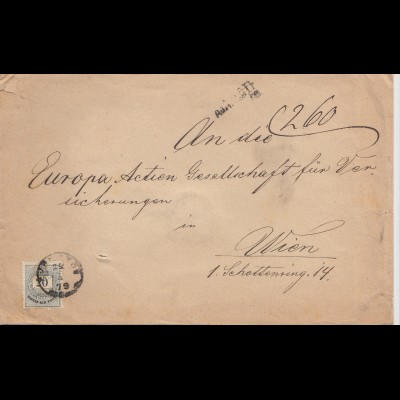 Ungarn: 1879: Brief nach Wien