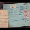 1899: Postanweisung Verbo, Perfin bei 2 Marken unter Blatt
