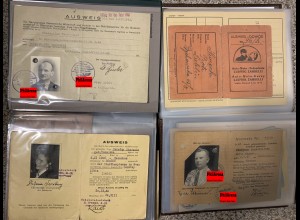 Sammlung von 550 Ausweisen aus dem Generalgouvernement GG 1939-1945