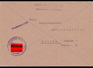 GG: Postsache Postamt Dabien nach Krakau