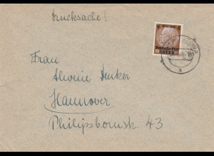 GG 1940: portgerechter Drucksachebrief nach Hannover