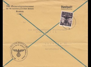 GG: Brief Gouverneur an bayrischen Buchversand München