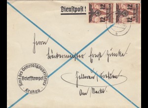 GG: Brief MeF, enger Abstand 1940 von Krakau