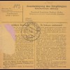 GG Inlandspaketkarte Krakau - Wert - nach Lemberg, MeF #88A
