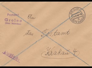GG: Postsache Postamt Grojec/Warschau nach Krakau
