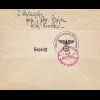 GG USA Brief aus Grojek mit seltener Frankatur nach Chicago, Zensur portogerecht