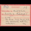 Eilnachricht /Lebenszeichen Postkarte München nach Garmisch, 9.1.45