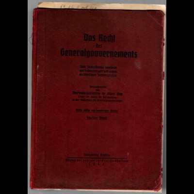 Das Recht im Generalgouvernement; DEUTSCH, 2. Band 1941, Wirtschaft, Verkehr, 