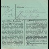 Paketkarte 1948: Hochaltingen/Nördlingen nach Haar b. München, seltenes Formular