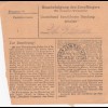 Paketkarte 1948: Rosenheim nach Heilanstalt Eglfing