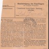 Paketkarte 1948: Moosen nach Heilanstalt in Eglfing