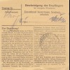 Paketkarte 1948: Immenstadt nach Haar b. München