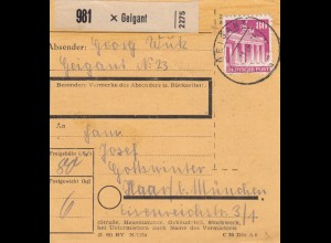 BiZone Paketkarte 1948: Geigant nach Haar München