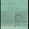 BiZone Paketkarte 1948: München nach Eglfing, seltenes Formular