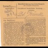 BiZone Paketkarte 1948: Rosenheim nach Eglfing, Heil- u. Pflegeanstalt