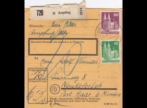 BiZone Paketkarte 1948: Ampfing nach Neukeferloh