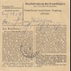 Paketkarte 1948: Prien (Chiemsee) nach Haar b. München