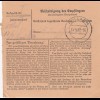 Paketkarte 1948: Penzberg nach Pullach, Nachgebühr