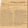 Paketkarte 1947: München 27 nach Feilnbach b. Bad Aibling, Wertpaketkarte