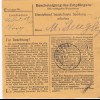 BiZone Paketkarte 1948: Mittenwald (Karwendelgeb.) nach Haar, Nachgebühr