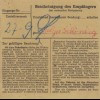 BiZone Paketkarte 1947: Frankfurt nach Bad Aibling