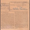 Paketkarte 1947: Haidlfing nach Feilnbach