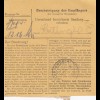 Paketkarte 1947: Füssen nach Haar b. München