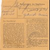 BiZone Paketkarte 1948: Geigant nach München