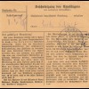 Paketkarte 1947: Berlin-Tegel nach Gmund, Selbstbucherkarte